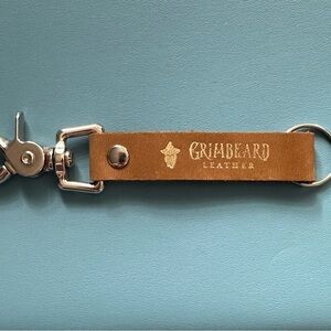 Grimbeard Leather Tan Leather Key Fob